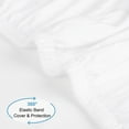 thumbnail image 6 of Unique Bargains Soft 190GSM Queen 16 Inch Deep Pocket Fitted Sheets White Twin, 6 of 8