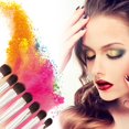thumbnail image 3 of Juego de brochas de maquillaje y cosméticos con mango de madera y pelo suave de 7 piezas (C) JShteea Cuidado Belleza, 3 of 9