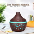 thumbnail image 5 of YiBai Brown Humidifiers for Bedroom, Star Sky Wood Grain Hollow Star Moon Humidifier Colorful Translucent Mini Portable 130ML Aromatherapy Machine #.457, 5 of 8
