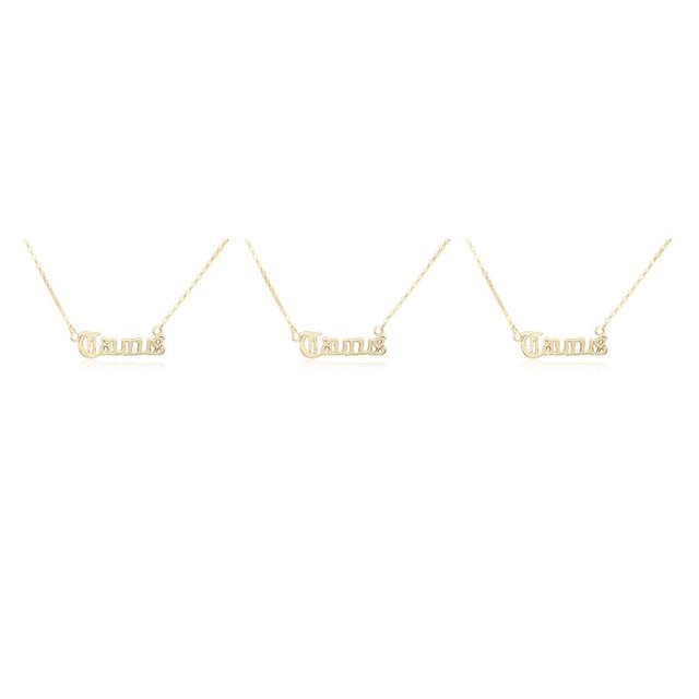 Collar con letras del zodiaco Sonducket con colgante de tarjeta de exhibición oro tauro