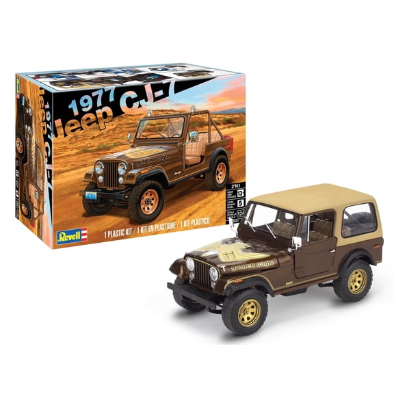 Revell Level 5 1977 Jeep CJ-7 2-in-1 Model Kit, 1:24 Scale