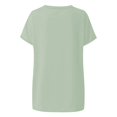 thumbnail image 6 of Delayuji Womens T Shirts V Neck Cap Short Sleeve Summer Tops Trendy 2025 Loose Casual Tshirts with Pocket Green S Polyester,Spandex,Cotton Short Sleeve Shirts for Women, 6 of 6
