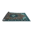 thumbnail image 2 of Ahgly Company Indoor Round Medallion Light Blue Traditional Area Rugs, 7' Round, 2 of 4