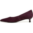 thumbnail image 3 of Naturalizer Women's Natalia Kitten Heel Pointed Toe Pump Deep Plum Purple Suede 9XW, 3 of 5