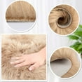 thumbnail image 2 of 2 Pieces Fluffy Heart Shaped Rug Faux Area Rug Bushy Room Carpet for Home Living Room Sofa Floor Bedroom, 12 x 16 Inch (Khaki), 2 of 14