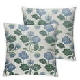 thumbnail image 2 of Acheng Blue Floral Pillow Covers Blue Green Chinoiserie Flower Leaves Outdoor Decorative Throw Pillow Covers Set of 2 Rustic Pillowcases Farmhouse Cushion Covers for Couch Bed Sofa White, 2 of 6
