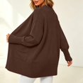 thumbnail image 7 of COMVALUE Women's Classic Cardigans Long Sleeve Open Front Casual Knit Cardigan Sweaters Coat Soft Outwear (Brown, XXL), 7 of 7