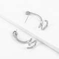 thumbnail image 4 of Finos Aretes Víbora Con Swarovski Trepadores Oro 14k Lam blanco Unitalla, 4 of 6