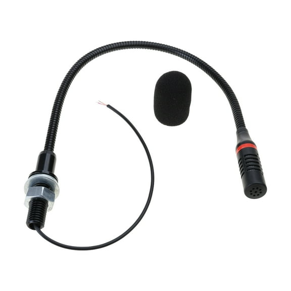 COOLHOOD Flexible Gooseneck Mic Conference Microphone Ø9.7X4.5mm Mic Head 7.0x410mm with 20cm Cable for Bus Computer Meetings