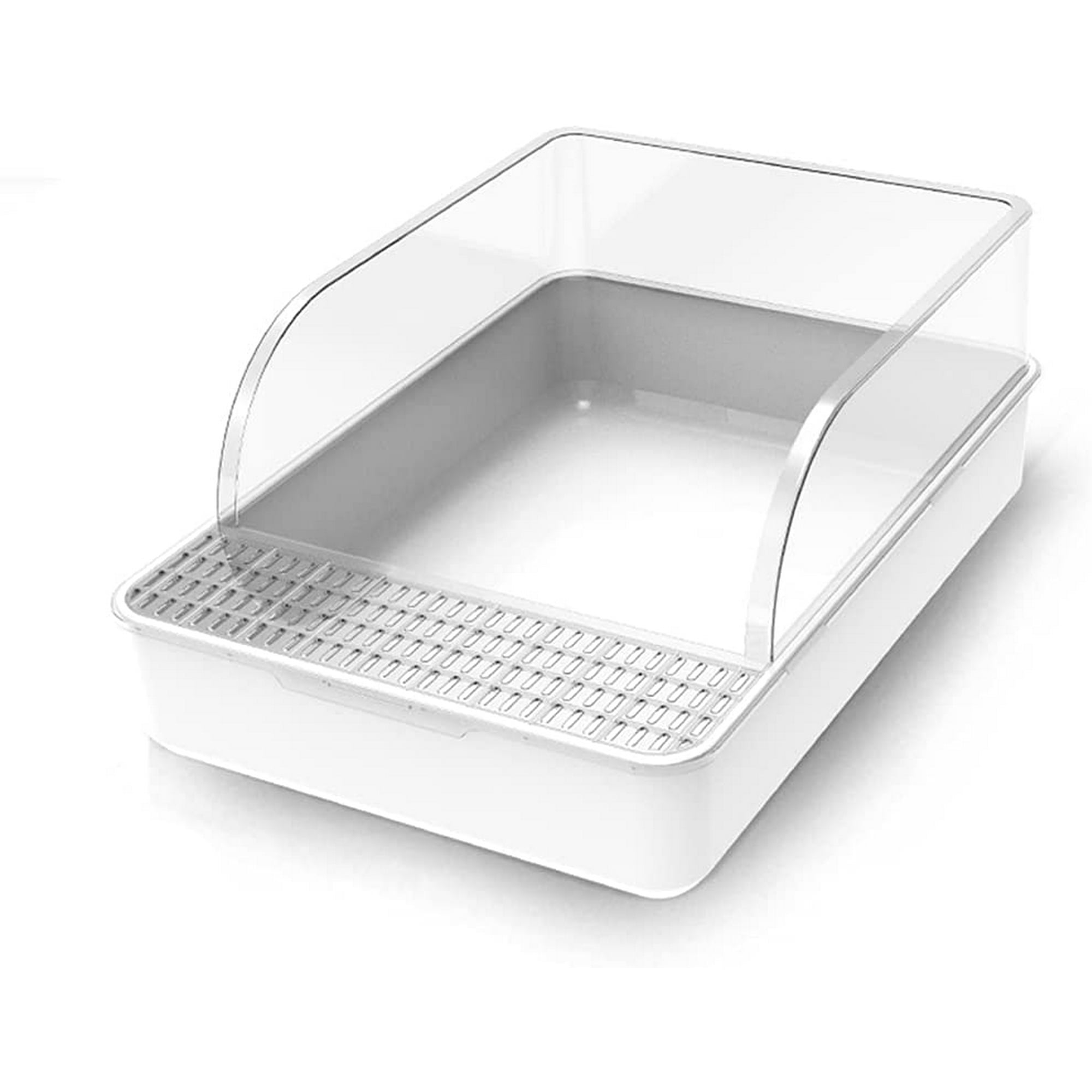 Extra Large Cat Litter Box With Grate Sand Drain Pedal, High Fence Anti