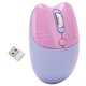 thumbnail image 2 of Ratón inalámbrico BT5.1 o 2,4 GHz con clic silencioso y DPI ajustable, modo de suspensión automática, para oficina, para niñas, familias, escuelas, cafeterías, color morado, 2 of 5