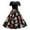 Dark Gray, variant on Women Christmas Outfit 1950s Christmas Themed Women's Party Dress with Festive Print Short Sleeve Elegant Evening Attire for Holiday Gatherings Red S