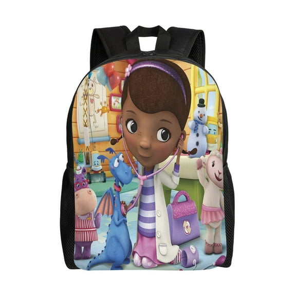 Doc McStuffins Lightweight Backpack Daypack Large Capacity Backpacks Adjustable Shoulder Straps Bags Travel Hiking