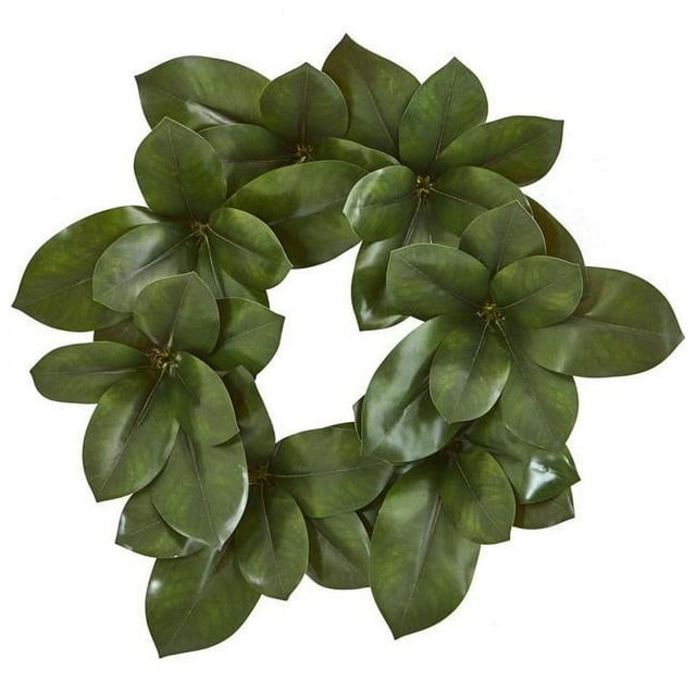 Nearly Natural 4292 22 in. Magnolia Leaf Artificial Wreath
