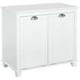 thumbnail image 4 of HOMCOM Tilt-Out Laundry Sorter Cabinet, Bathroom Storage Organizer with Two-Compartment Tilt-Out Hamper, White, 4 of 11