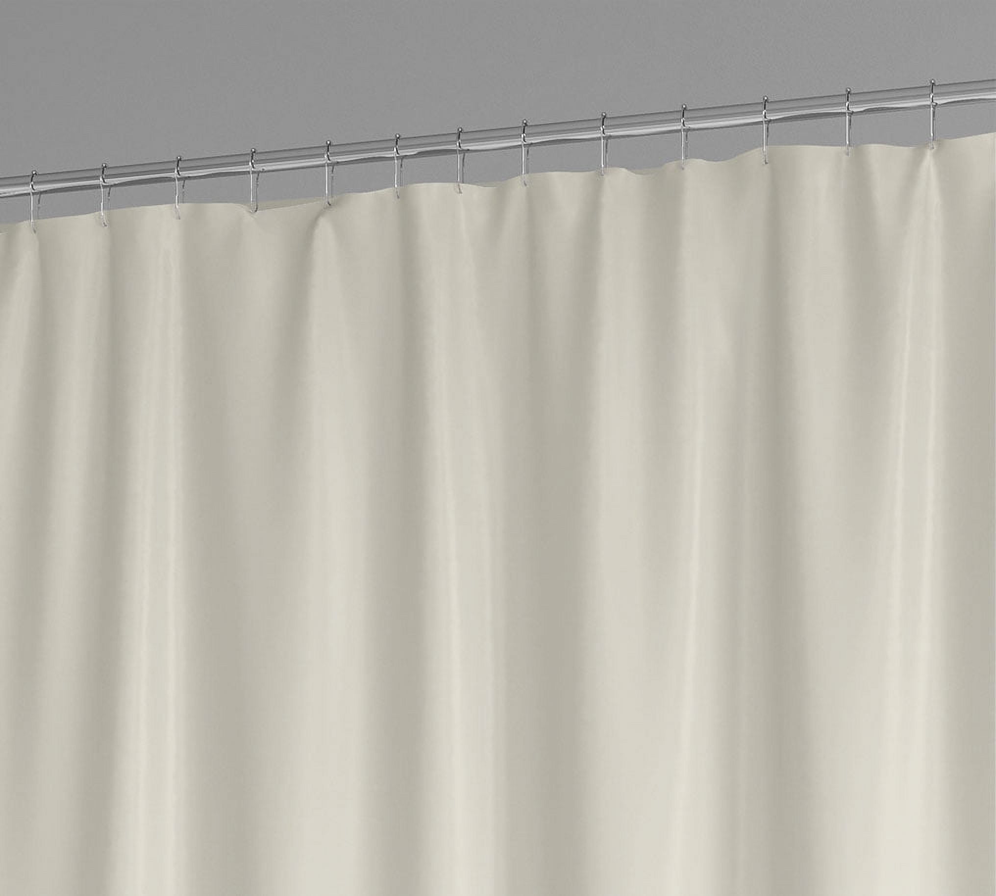 Mainstays Red and Ivory Colorblock Polyester Shower Curtain, 72 in x 70 in