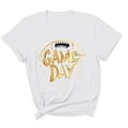 thumbnail image 4 of Gamivast Men's Athletic Shirts & Tees Game Day Gold Glitter Football Crew Neck Short Sleeve Workout Shirts T Shirts Shiny Graphic Print Gym Sportswear, 4 of 5