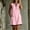 Pink#01, variant on Yteetum Women's Summer Mini Tank Dresses Sleeveless Cotton Notch V Neck Button Down A Line Dresses Sundress Casual Solid Loose Comfy Contrast Trim Travel Vacation Dress