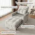 thumbnail image 3 of Homall Sleeper Sofa Chair Bed 3 in 1 Convertible Bed Chair Adjustable Sleeper Chair Pullout Sofa Bed,Grey, 3 of 8