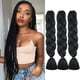 thumbnail image 2 of 1 pieza de extensiones de cabello sintético trenzado negro, trenzas de cabello para trenzar, cabello trenzado gigante de 24 pulgadas para Halloween y Cosplay, 2 of 5