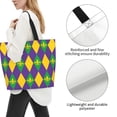 thumbnail image 3 of Balery Mardi Gras Bolsa Tote Estilo Estético con Cremalleras, Bolsa de Hombro, Bolsa de Compras Grande y Plegable, 3 of 8