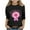 Black, variant on Feancey Girls 3/4 Sleeve Breast Cancer Tops Pink Floral Printed Crewneck Tees Kids Casual Loose Breast Cancer Awareness Shirt White 9-10 Years