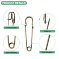 thumbnail image 2 of Uxcell 30-Pack Large Safety Pins, 2" Spring Lock Pins Blanket Bulk Pins for Fashion/Clothes/Sewing/Quilting/Upholstery/Laundry/DIY Craft/Decorative, Big Safety Pins [Bronze], 2 of 7