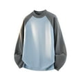 thumbnail image 1 of pstuiky camisas de manga larga para hombre, Sudadera de polar de manga larga con cuello alto, ajustada, bicolor y talla grande para hombre salir tops xxxxl, 1 of 2