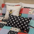 thumbnail image 5 of Donna Sharp Wild Ones Patch Embroidered Cotton Bee 2PC Throw Pillow Set, 5 of 7