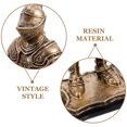 thumbnail image 3 of FRCOLOR Golden Resin Knights Statue for Home Office Decor Medieval Figurine Standing Knight 7 Inches Tall, 3 of 8