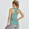 thumbnail image 3 of SWSMCLT Women's Soft Tank Top Quick Dry Sleeveless Top Yoga Shirt Workout Summer Cool Scoop Neck Green Medium, 3 of 4