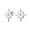 Clear, variant on Womens Minimalist Celestial Dangle Earrings North Star Threader .925 Sterling Silver