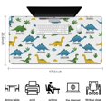 thumbnail image 5 of Long Mouse Pads for Desk,Dinosaur Pattern with Names Desk Mats on Top Of Desks, Desk Mouse Pad Extra Large with 3mm Non-Slip Base and Stitched Edge for Gaming,Office,Work,Home 47.3"x23.6", 5 of 6