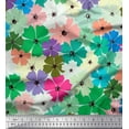 thumbnail image 1 of Soimoi Silk Fabric Artistic Flower Printed Craft Fabric by the Yard 42 Inch Wide, 1 of 1