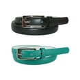 thumbnail image 1 of CTM® Ceinture Habillée en Cuir Skinny 3/4 Pouce (Lot de 2 Couleurs) (Femmes), 1 of 4