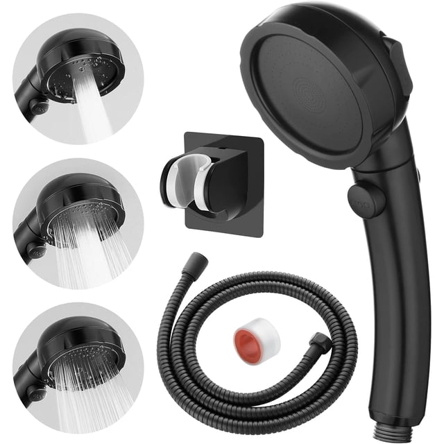 High Pressure Handheld Shower Head Detachable Shower Head with SelfAdjustable Holder RV Handheld Shower Head with Hose and On Off Switch ()