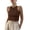 Coffee, variant on Women's Solid Color Ribbed Sleeveless Tank Top Beige L