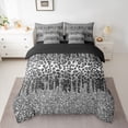 thumbnail image 2 of Homewish Cheetah Print 7-Piece Full Comforter Set for Adults, Glitter Gradient Design, 2 of 8