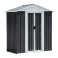 thumbnail image 6 of YIYADO 5 ft × 3 ft outdoor storage shed with aluminum alloy frame, dark gray, 6 of 7