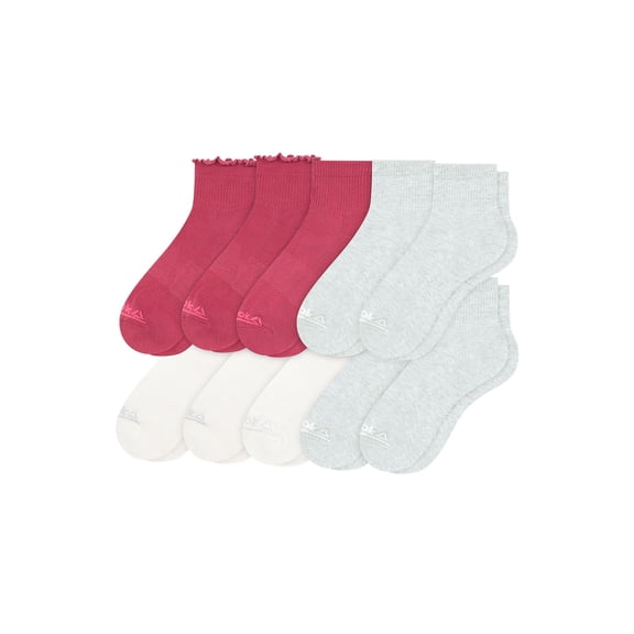 Reebok Women’s Cushion Ruffle Ankle Socks, 10 Pack, Size 4-10