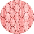 thumbnail image 1 of Ahgly Company Indoor Round Trellis Red Modern Area Rugs, 4' Round, 1 of 4