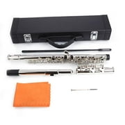 EASTIN Nickel Plated C Closed Hole Concert Band Flute with E Key