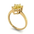 thumbnail image 2 of 2 ctw Solitaire Anniversary Ring for Women | Pear Cut Simulated Yellow Diamond | Hyperallergenic Solid 18K Yellow Gold, 2 of 5