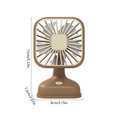 thumbnail image 4 of AuroraX Desk Fans Personal Cooling USB Charging Mini Cooler Lightweight Strong Airflow Adjustable Speeds Quiet Brown Office Table Fan, 4 of 6