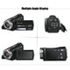 Andoer V12 1080P Full HD 16X Zoom numérique Caméra vidéo d'enregistrement Caméra portable avec 3.0 pouces LCD rotatif Max. 20 Mega Pixels Soutenir la vision nocturne Visage Détection Visage Beauti – image 2 sur 6