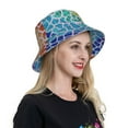 thumbnail image 6 of Salouo Rainbow Glitter Print Unisex Bucket Hat, Outdoor Summer Beach Fishing Sun Hat Fun Outdoor Vacation Hat for Men Women Teens,Reversible Double-Side-Wear, 6 of 6