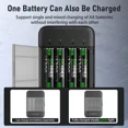 thumbnail image 3 of OOHHEE 8PCS 1300mWh AAA 1.5V Rechargeable Lithium Batteries + Thin Charging Storage Box, 3 of 10