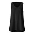 thumbnail image 2 of Tank Tops For Women Summer Vest European And American Solid Color Loose V Neck Sleeveless T Shirt Tops For Camisole Tops For Women, 2 of 3