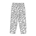 thumbnail image 5 of Goofa Hand Drawn Snake Printed Soft Pajama Pants for Women, Wide Leg Comfy Casual Lounge Yoga Pants-Small, 5 of 9