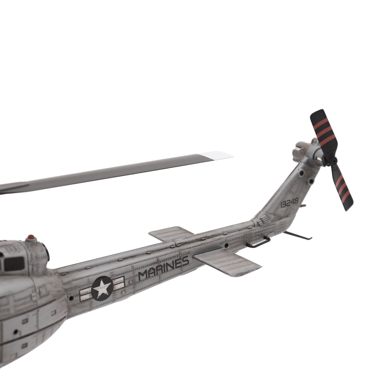 RC-ERA C032 UH-1 Huey 1/48 RC Helicopter 6CH Flybarless Brushless Aircraft with Optical Flow Positioning, TOF Altitude Hold, 6 Axis Gyro, One Key Inverted Flight, RTF for Adults, Gray - 2 battery